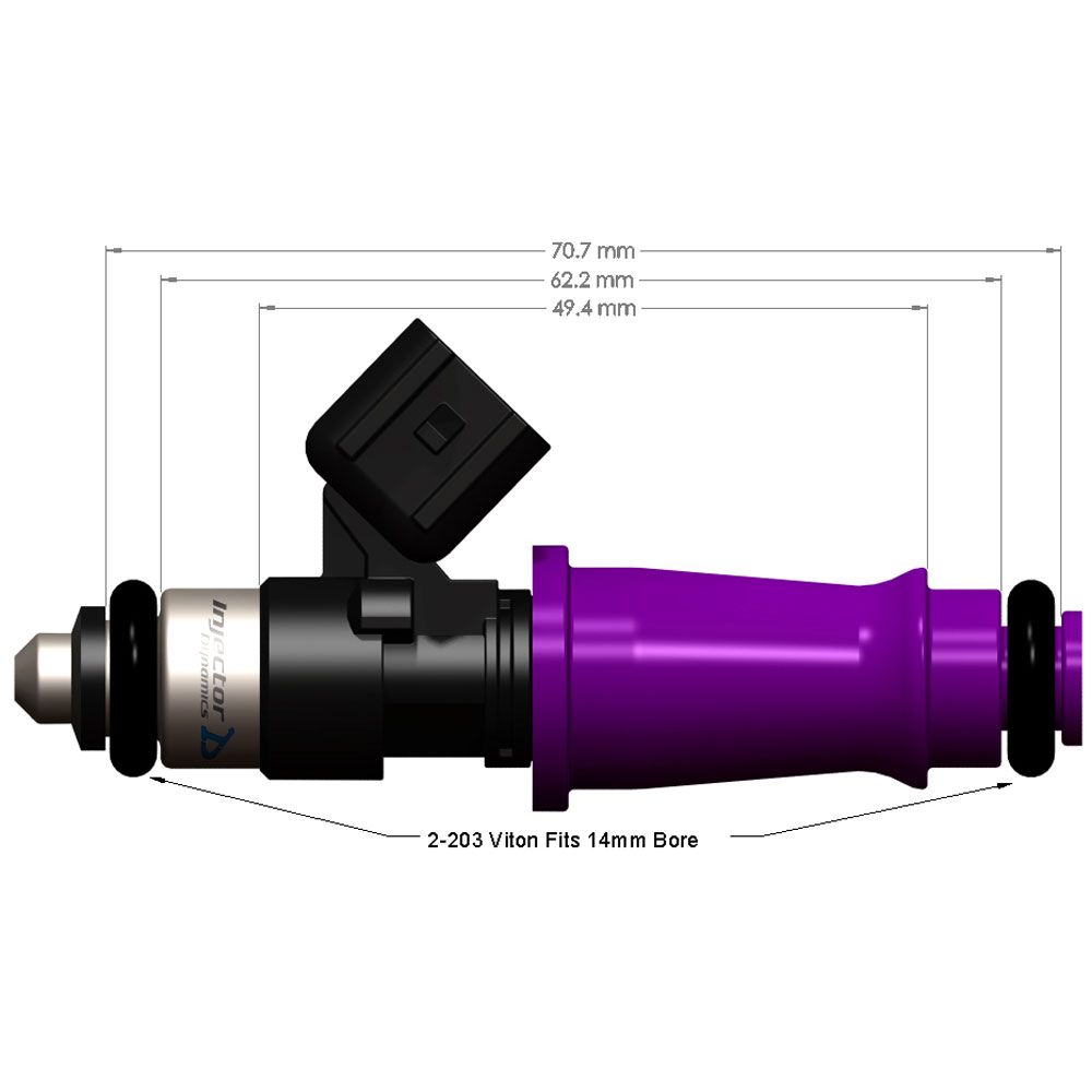 1988-2010 MUSTANG INJECTOR DYNAMICS ID1300X FUEL INJECTORS